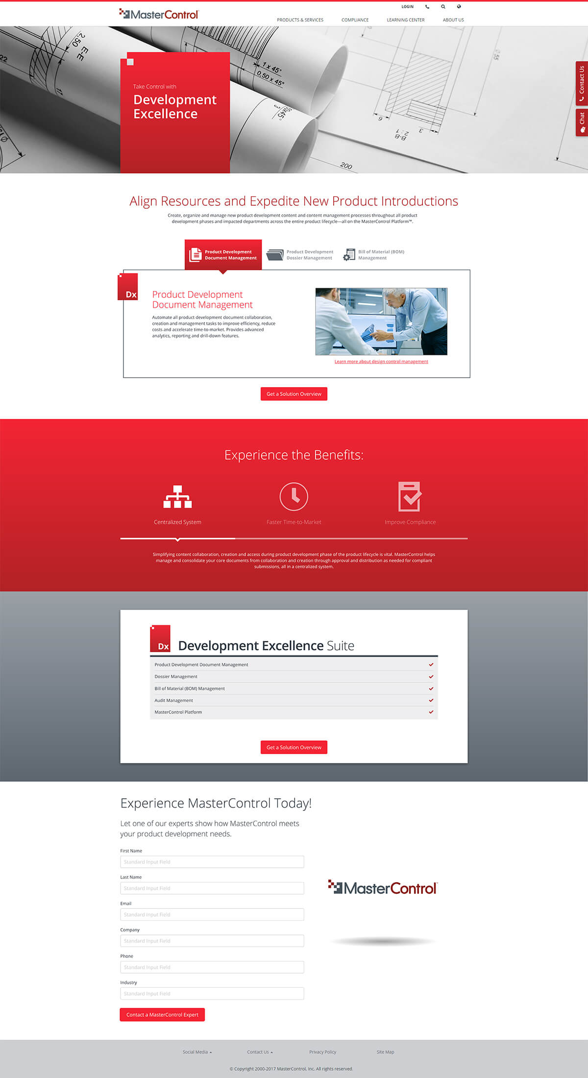 next gen development suite page design