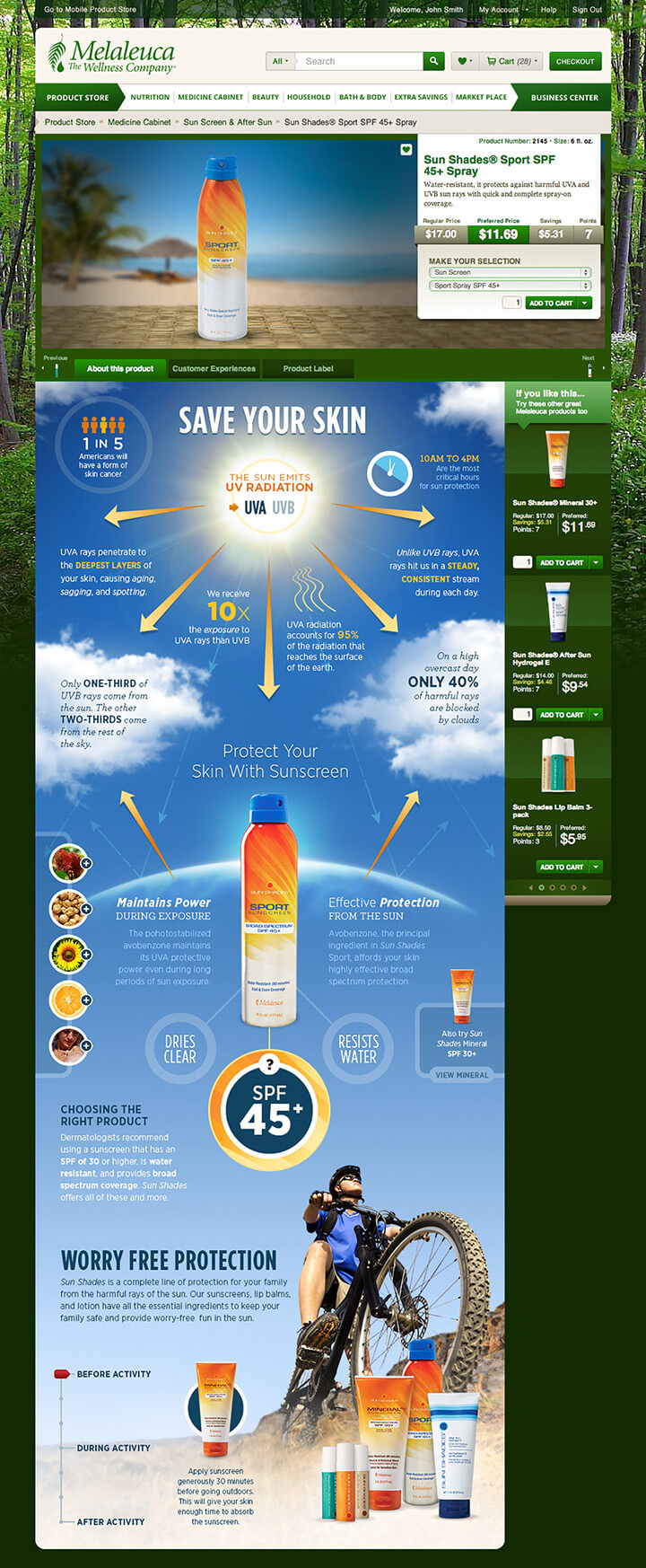 sun shades product story design